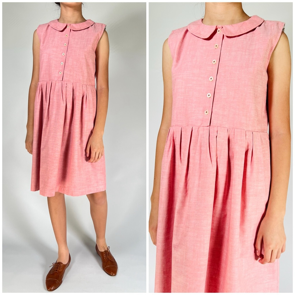 Olive Juice Dress Size XXL (14-16) Coral Pink Sleeveless Retro Vintage